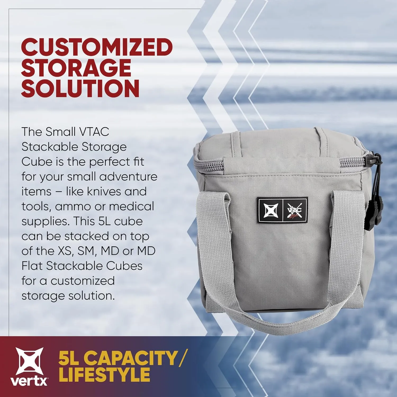 Vertx VTAC Stackable Storage Cube, Car Tactical Gear Carry Bag Organizer, Ammo, Mag, EDC Storage Travel Carrying Containers