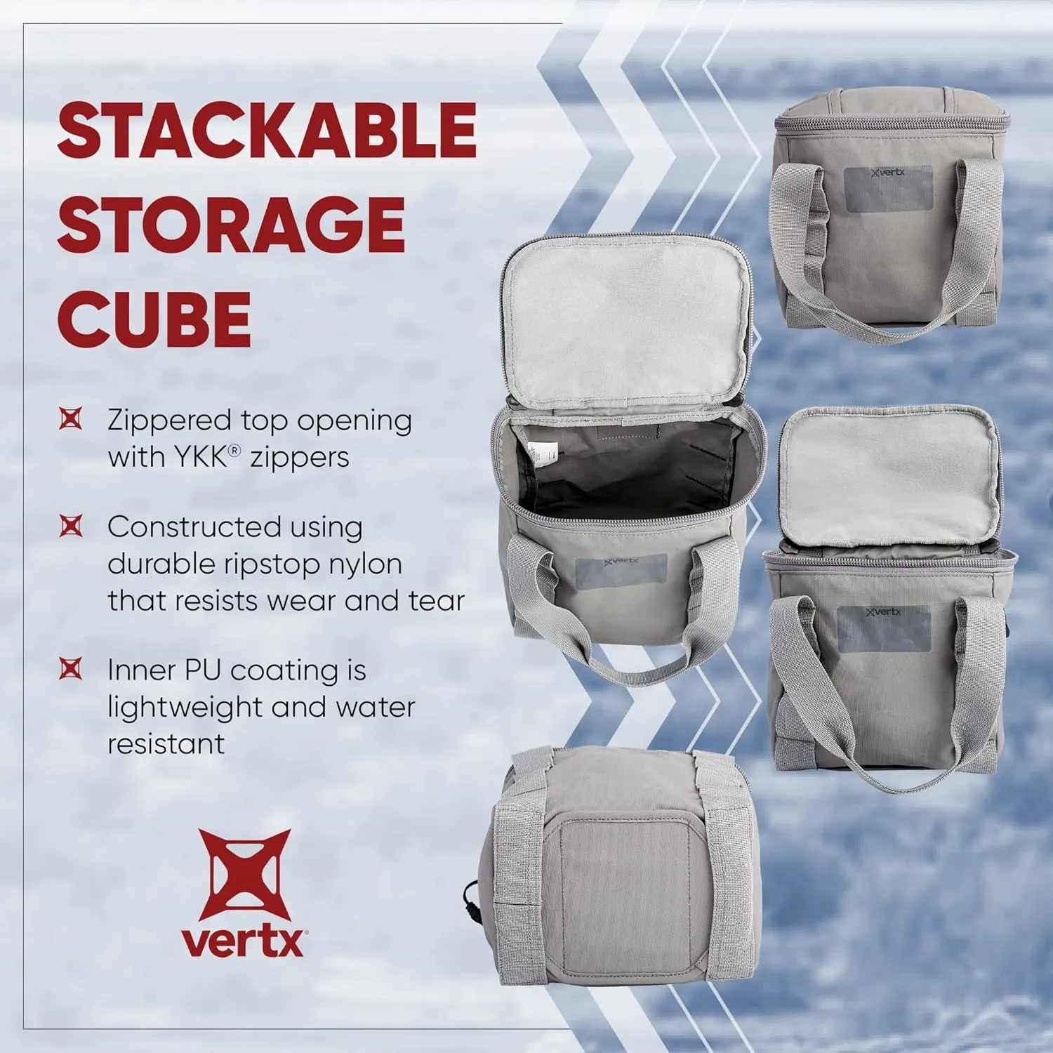 Vertx VTAC Stackable Storage Cube, Car Tactical Gear Carry Bag Organizer, Ammo, Mag, EDC Storage Travel Carrying Containers