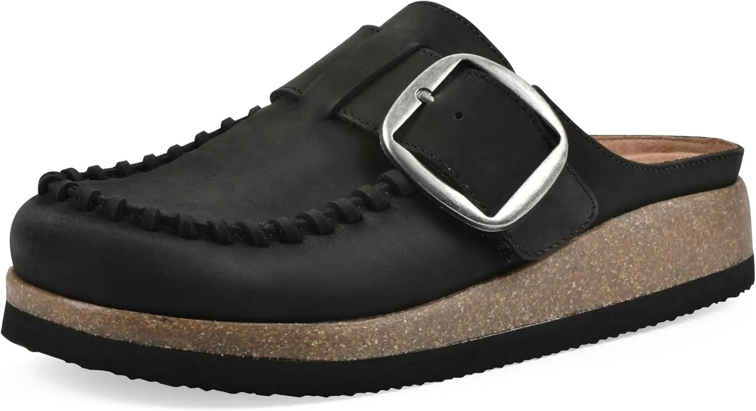 WHITE MOUNTAIN Women's Bayberry Buckle Signature Comfort-Molded Footbed Mule