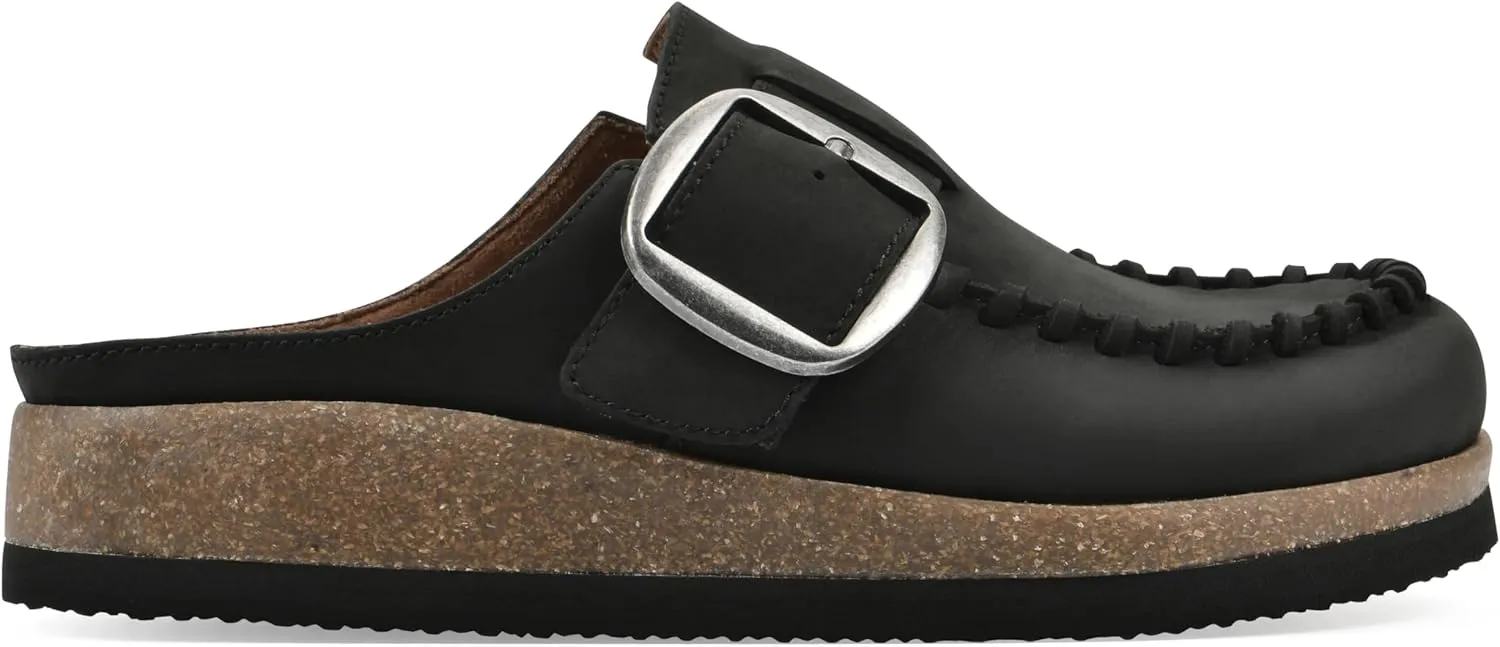 WHITE MOUNTAIN Women's Bayberry Buckle Signature Comfort-Molded Footbed Mule