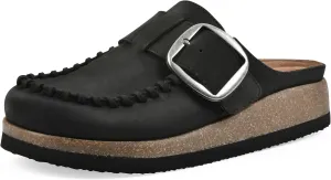 WHITE MOUNTAIN Women's Bayberry Buckle Signature Comfort-Molded Footbed Mule
