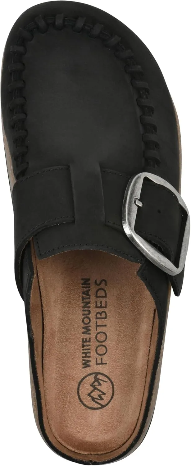 WHITE MOUNTAIN Women's Bayberry Buckle Signature Comfort-Molded Footbed Mule