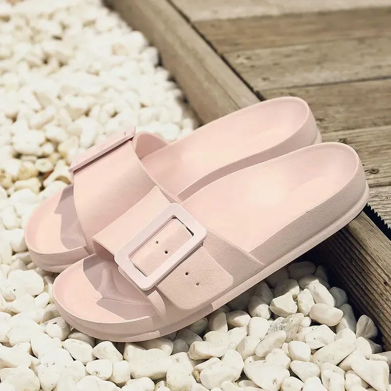 Women's Clogs Eva Flat Sandals Outdoor Non-Slip Beach Flip Flops Fashion Home Bath Slippers
