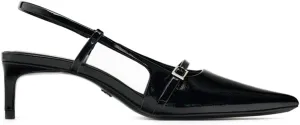 Women's Fabric High-Heel Slingback Shoes Bow Detail On The Front Elastic Strap Around The Back Pointed Toe Wedding Party Office Dance Pump