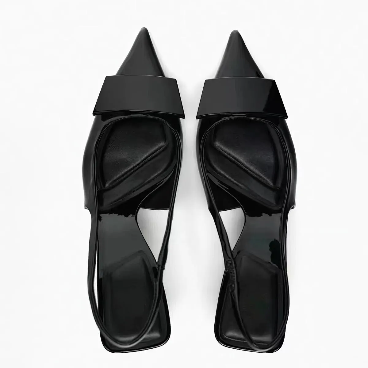 Women's Fabric High-Heel Slingback Shoes Bow Detail On The Front Elastic Strap Around The Back Pointed Toe Wedding Party Office Dance Pump