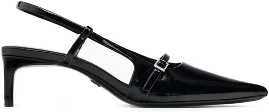 Women's Fabric High-Heel Slingback Shoes Bow Detail On The Front Elastic Strap Around The Back Pointed Toe Wedding Party Office Dance Pump