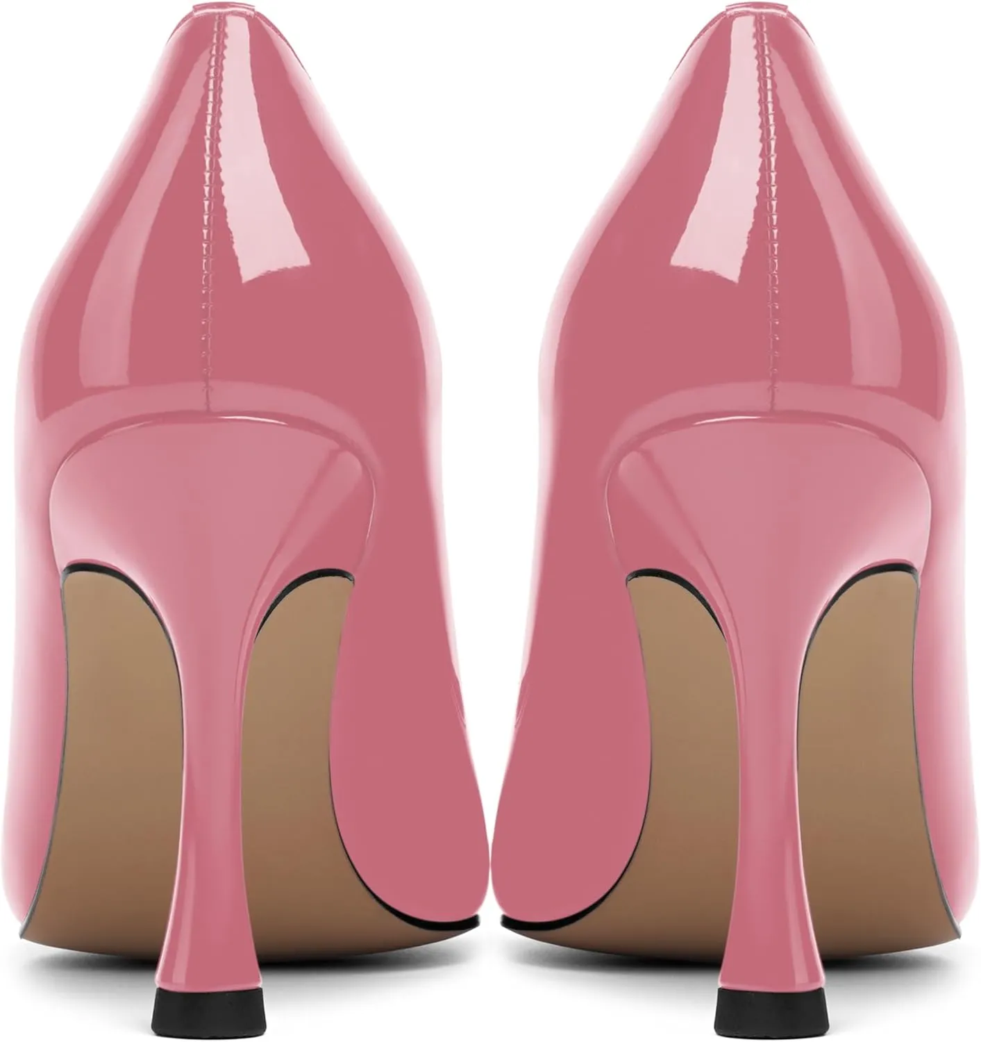 Womens Slip On Wedding Dress Pointed Toe Patent Stiletto High Heel Pumps Shoes 3.3 Inch