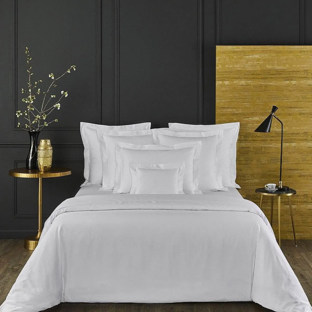 Yves Delorme - Triomphe Blanc (White) Standard Pillowcase - Luxury Pillowcase from France.
