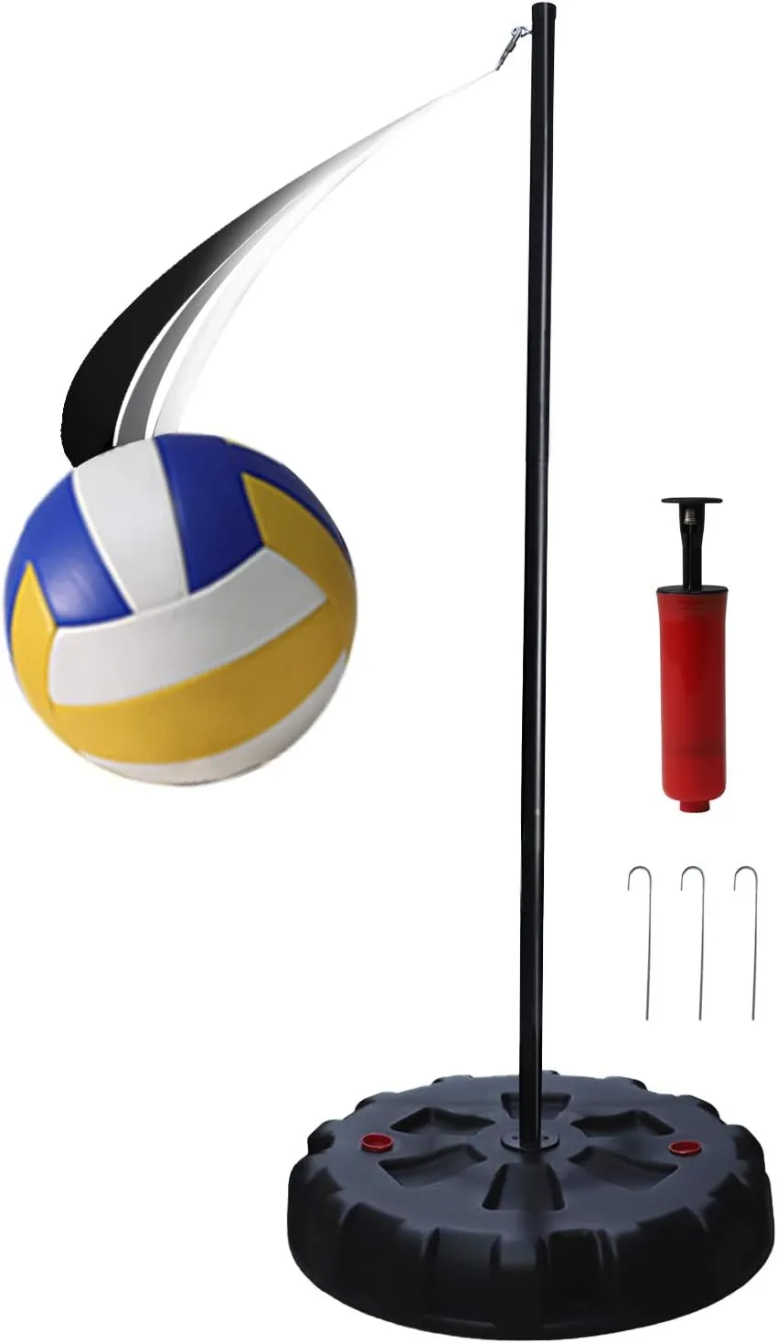 Zdgao Portable Tetherball Set with Tetherball Ball, Rope, Pole, and Base Outdoor Tetherball Set for Backyard and Family Fun